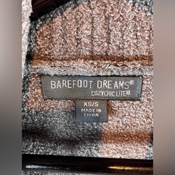 Barefoot Dreams CozyChic Lite Chenille Shawl Neck open front cardigan size XS/SM - Picture 3 of 8